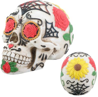 Day Of The Dead Tattoo Sugar Skull Statue