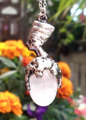 Small Nefertiti Bust Gemstone Jewelry Pendant