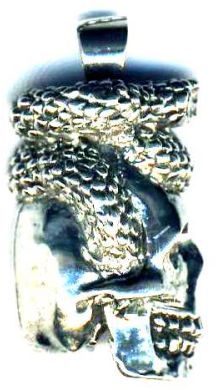 Snake Skull Profile Jewelry Pendant