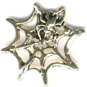 Spider In Web - Small Jewelry Pendant