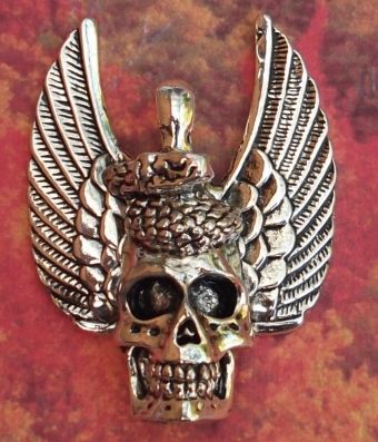 Winged Snake Skull Jewelry Pendant