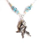 Aquamarine Mythical Mermaid Necklace