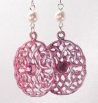 Dark Pink Celtic Eternal Life Earrings 