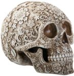 Day Of The Dead Floral Skull Statue