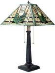 Green Arrow Mission Art Glass Lamp