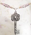 Pink Sapphire Key Of Mysteries Necklace