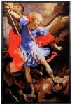 St. Michael Art Glass Panel