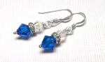 Sterling Silver Swarovski Crystal  Earrings - Capris