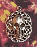 Celtic Skull With Celtic Knots Jewelry Pendant