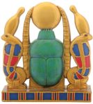 Ancient Egyptian Cobra Sun Scarab Statue