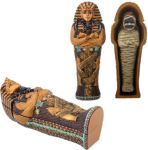 Small King Tut Coffin With Mummy Statue
