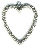 Embossed Heart Jewelry Pendant