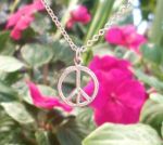 Extra Small Peace Sign  Jewelry Pendant