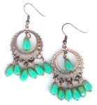 Picasso Turquoise Glass Handmade Earrings