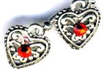 Handmade Jewelry -  Victorian Heart Earrings