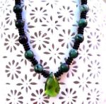 Handmade Jewelry Earth Heart  Gemstone Necklace