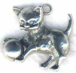 Kitten With Ball Jewelry Pendant