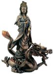 Guanyin (kuan Yin) Goddess With Dragon Statue Guanyin (kuan Yin) Goddess With Dragon Statue