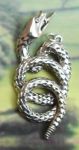 Large Coiled Snake Jewelry Pendant