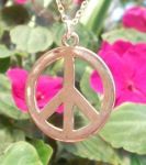 Large Smooth Peace Sign Jewelry Pendant