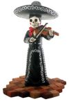 Mariachi Band Female Black Skeleton Violin Player