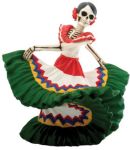 Day Of The Dead Dancing Green Senorita Statue