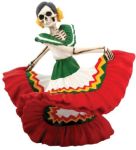 Day Of The Dead Dancing Red Senorita Statue