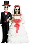 Day Of The Dead Wedding Couple Skeleton Statue