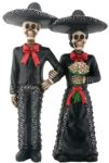 Day Of The Dead Mariachi Couple Skeletons Statue