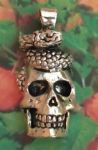 Skull And Snake Jewelry Pendant