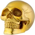 Small Gold Skull Statue